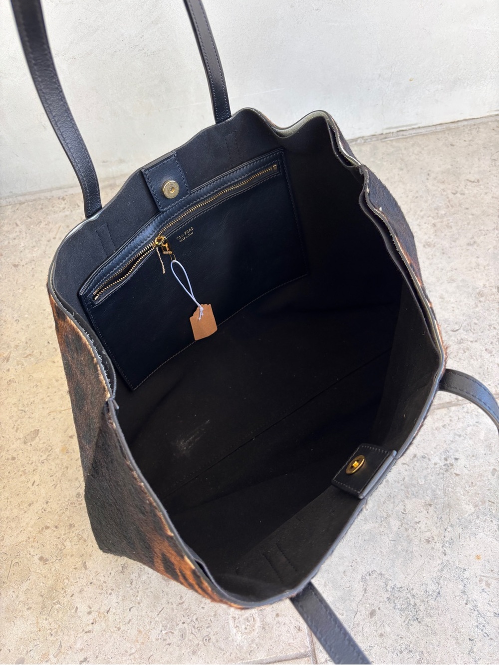 Tom Ford Leopard Print Tote - Brown and Black - Picture 12 of 13